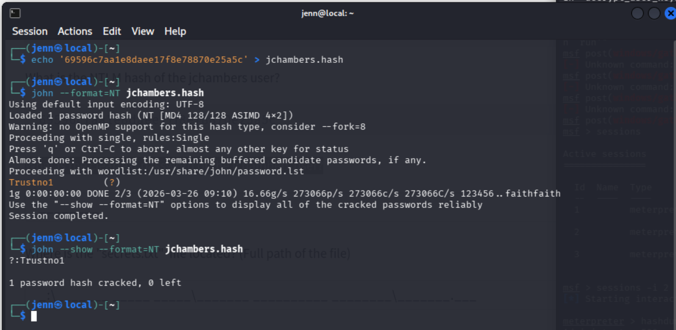 secrets.txt contents revealing Twitter password